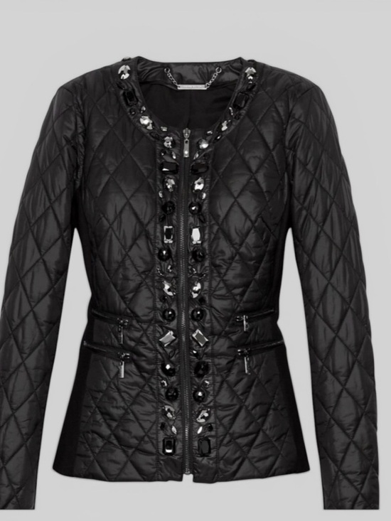 White House Black Market Jackets & Blazers - White House Black Market Black Quilted Embellished  Women's Jacket
